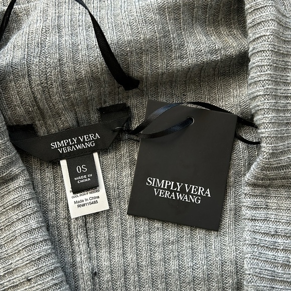 Simply Vera Wang Gray Sweater Vest - Picture 3 of 3